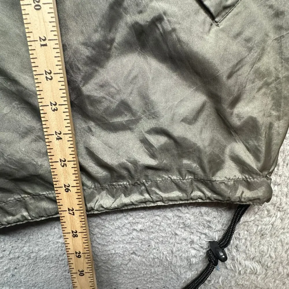 Vintage Gap Anorak Windbreaker Hoodie Jacket Mens Small Pocket Metallic Green